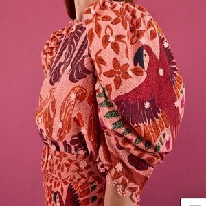 NWOT Farm Rio Ainika Print Shirt